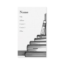 The Bookworm's business cards by RLMdesignes The Bookworm's business cards