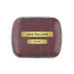 The Boss - A Brass Name Plate Effect Candy Tin at Zazzle