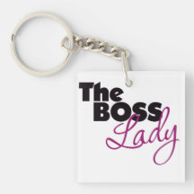 The Boss Lady Square Acrylic Key Chain