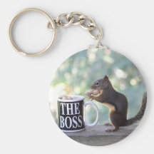 "The Boss" Squirrel Keychains