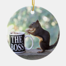 "The Boss" Squirrel Ornament