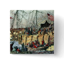 The Boston Tea Party, 16th December 1773 Pinback Buttons
