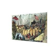 The Boston Tea Party, 16th December 1773 Canvas Print