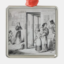 The Bottle, Plate IV, Unable to obtain employment, Christmas Tree Ornament