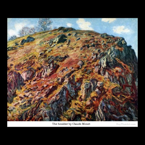The boulder by Claude Monet Print