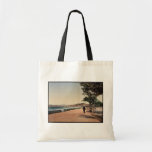 The boulevards, Cannes, Riviera vintage Photochrom Canvas Bags
