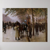 The Boulevards, Evening in Front of the Posters