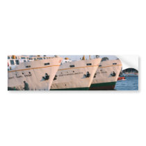 The bows of 3 ships in Istanbul Bumper Stickers