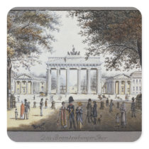 The Brandenburg Gate, Berlin Square Stickers