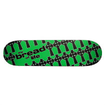 The Bread of Life Green skateboards