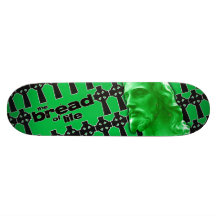 The Bread of Life Green with Jesus Custom Skate Board