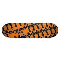 The Bread of Life Orange skateboards
