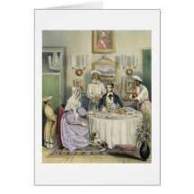 The Breakfast, plate 3 from 'Anglo Indians', engra Cards
