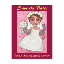 The Bridal Fairy & Roses - Save the Date postcards