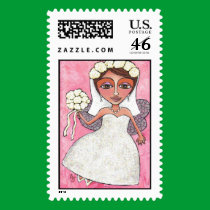 The Bridal Fairy & Roses - stamp stamps