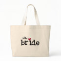 The Bride Black with Red Heart bags
