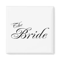 The Bride (Blk) Refrigerator Magnets