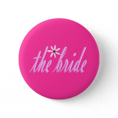 the bride pinback buttons