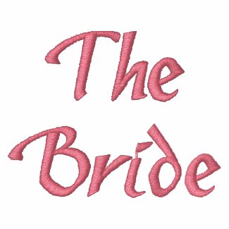 The Bride Embroidered Text Polo Shirt embroideredshirt