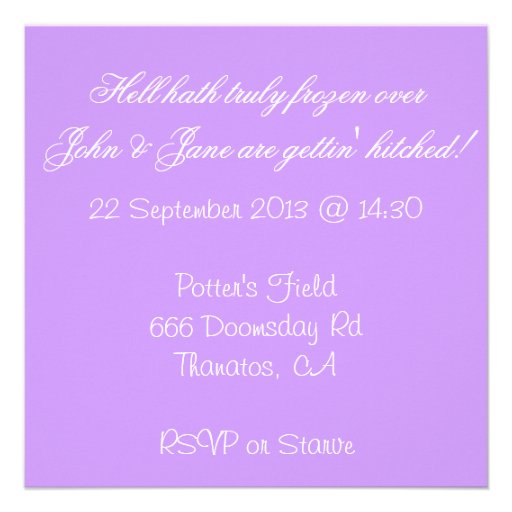 The Bride & Groom Invite