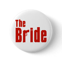 The Bride (Mafia Red) buttons