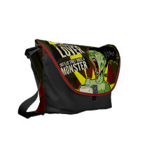 The Bride of Frankenstein messenger bags