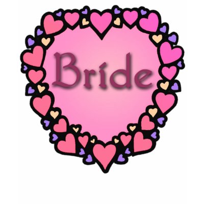 The Bride with Hearts Products Tshirts by WeddingFun
