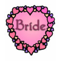 The Bride with Hearts Products t-shirts by WeddingFun The Bride with Hearts Products t-shirts