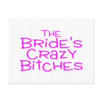 The Brides Crazy Bitches Pink Post Card
