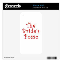 The Brides Posse iPhone 4S Decals