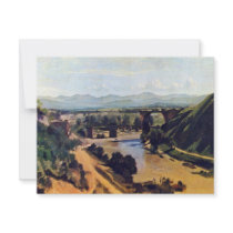 The Bridge At Narni By Corot Jean-Baptiste-Camille Personalized Invite