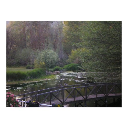 The bridge in the meadow print