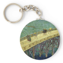 The Bridge in the Rain (after Hiroshige) Van Gogh Key Chains