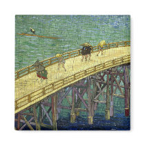 The Bridge in the Rain (after Hiroshige) Van Gogh Refrigerator Magnet