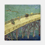 The Bridge in the Rain (after Hiroshige) Van Gogh Refrigerator Magnet