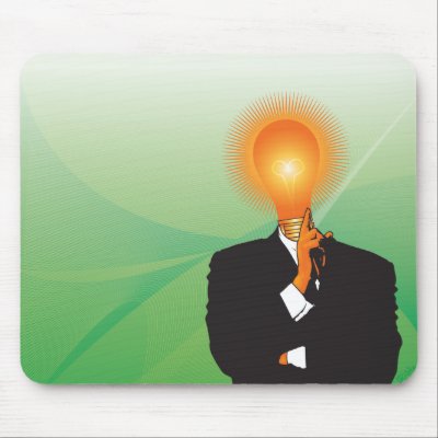 The Brightest Bulb in the Knife Drawer Mouse Mats by Gallery_Bizarre