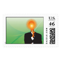 The Brightest Bulb in the Knife Drawer postage by Gallery_Bizarre The Brightest Bulb in the Knife Drawer postage
