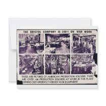 The Briston Company Is 100% On War Work, Pictures invitations by ww2posters The Briston Company Is 100% On War Work, Pictures invitations