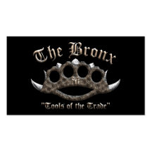 The Bronx - Spiked Brass Knuckles Business Card Templates