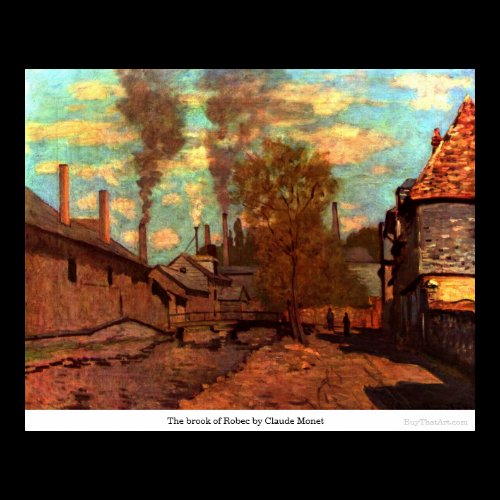 The brook of Robec by Claude Monet Print