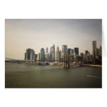 The Brooklyn Bridge and the New York City Skyline Greeting Cards
