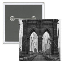 The Brooklyn Bridge in New York City Button