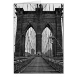 The Brooklyn Bridge in New York City Card