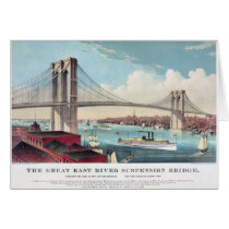 The Brooklyn Bridge in New York City from 1883 Card