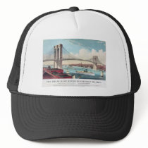 The Brooklyn Bridge in New York City from 1883 Mesh Hats