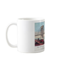 The Brooklyn Bridge in New York City from 1883 Coffee Mugs