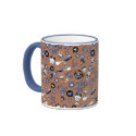 The brown/blue pattern mug