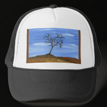 The Brown Tree Traditional Minimalist Painting hats