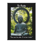 The Buddha-with Quote Stretched Canvas Print