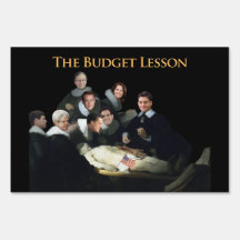 The Budget Lesson Lawn Sign